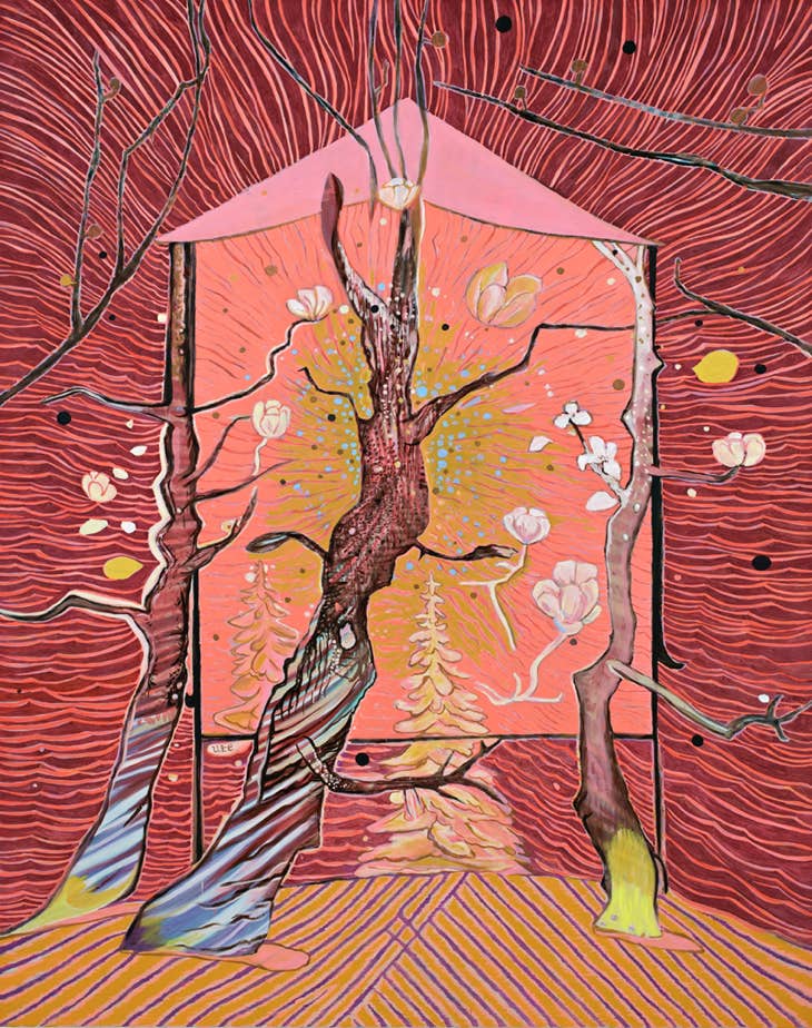 Cage, Oil on canvas, 190 x 160 cm, 2020, Ute Fründt, Ute Fruendt