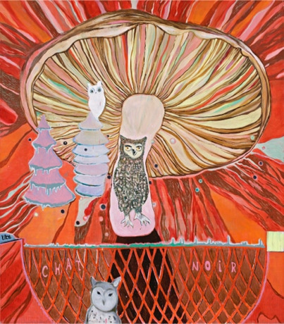 Chat Noir, Oil on canvas, 170 x 150 cm, 2020