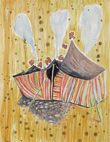 Danger, Gouache on paper, 65 x 50 cm, 2018