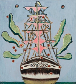 Ghost Ship, Oil on canvas, 55 x 50 cm, 2019