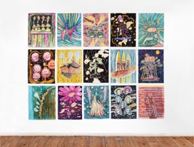 installation, Gouache on paper, 2020