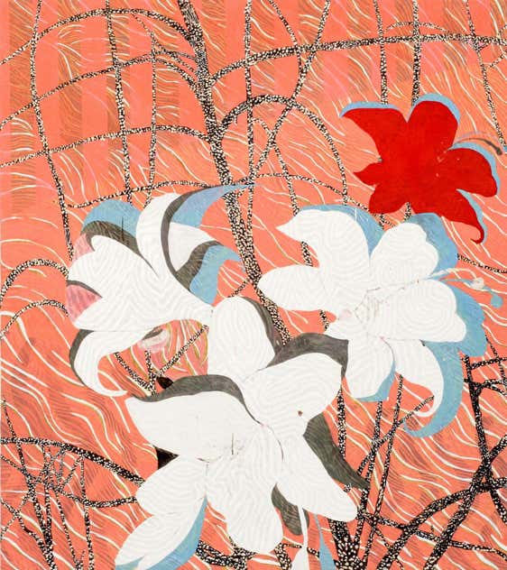 Orchidee, Oil on canvas, 170 x 150 cm, 2005, Ute Fründt, Ute Fruendt