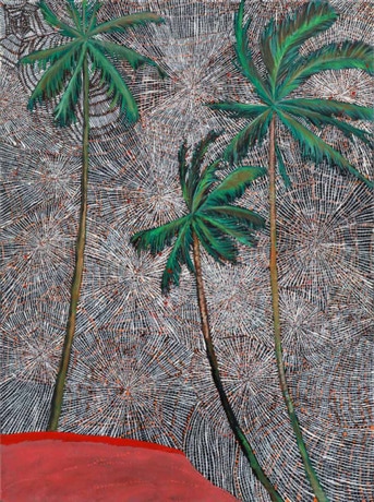 Palmen, Oil on canvas, 80 x 60 cm, 2007