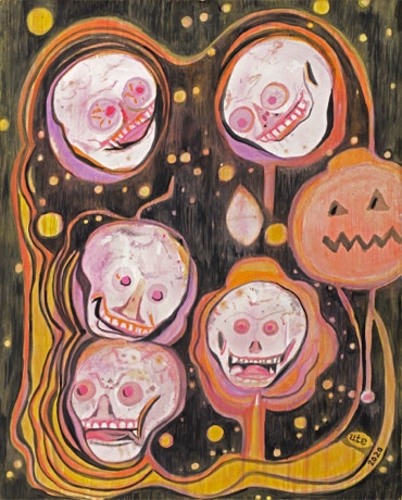 trick or treat, Ink on paper, 65 x 50 cm, 2020