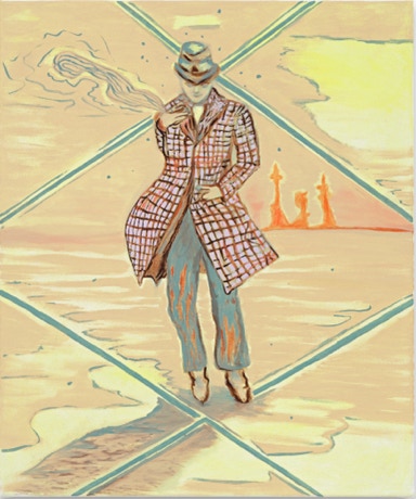 Why can´t I stop smoking Oil on canvas, 65 x 55 cm, 2018