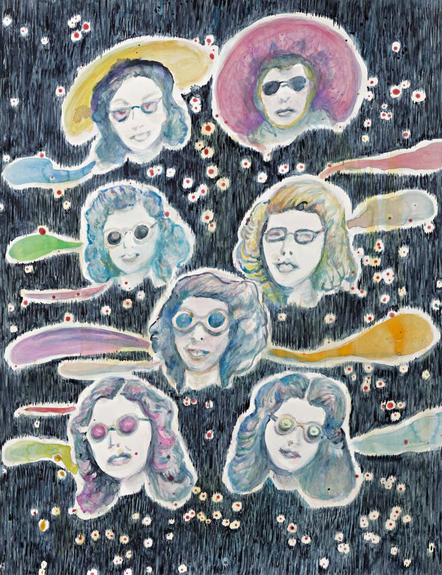 Women, Gouache on paper, 65 x 50 cm, 2018, Ute Fründt, Ute Fruendt